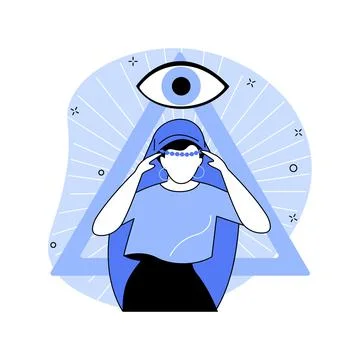 Clairvoyance ability abstract concept vector illustration. Stock Illustration