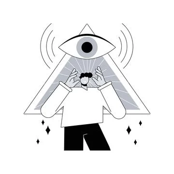 Clairvoyance ability abstract concept vector illustration. Stock Illustration