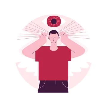 Clairvoyance ability abstract concept vector illustration. Stock Illustration