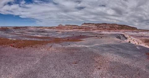Clam Bed Mesa in Petrified Forest AZ Stock Photos