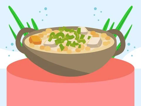 Clam Chowder Concept Illustration Stock Illustration