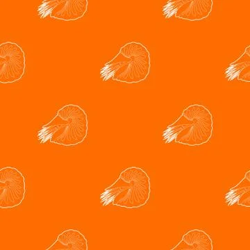 Clam pattern orange Illustrazione stock