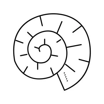 Clam shell line icon vector illustration Illustrazione stock