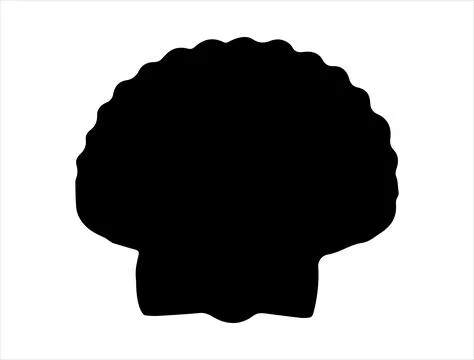 Clam shell silhouette vector art イラスト素材