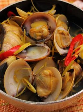 Clam soup Stock Photos