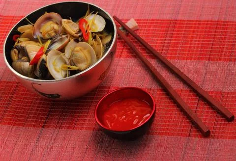 Clam soup Stock Photos