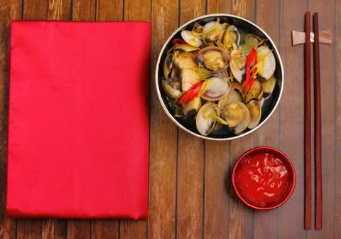 Clam soup Stock Photos