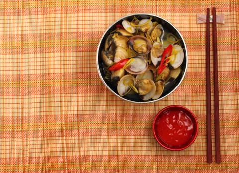 Clam soup Stock Photos