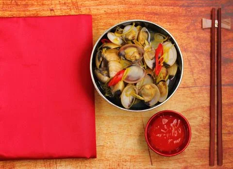 Clam soup Stock Photos