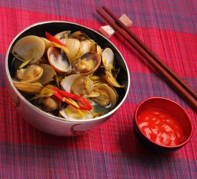 Clam soup Stock Photos