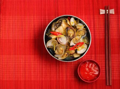 Clam soup Stock Photos