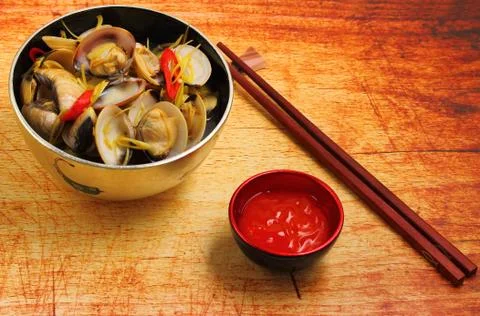 Clam soup Stock Photos