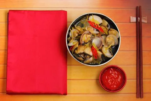 Clam soup Stock Photos