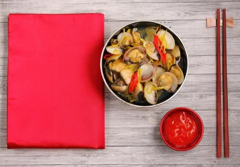 Clam soup Stock Photos