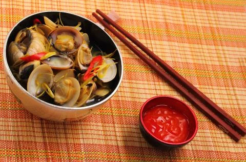 Clam soup Stock Photos