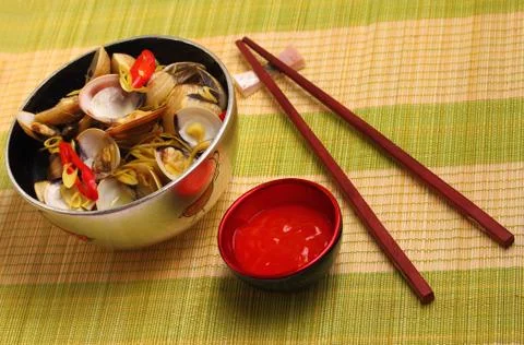 Clam soup Stock Photos