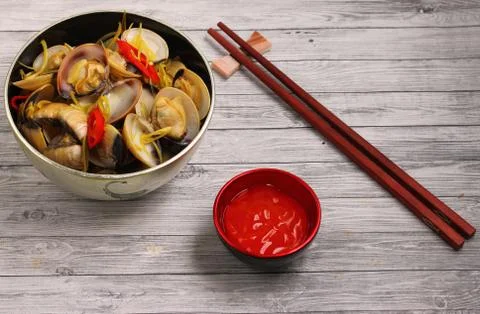 Clam soup Stock Photos
