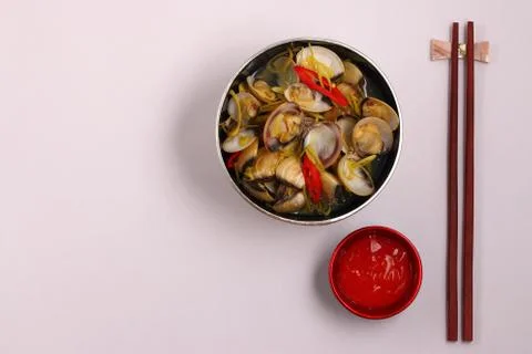Clam soup Stock Photos