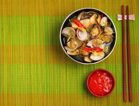 Clam soup Stock Photos