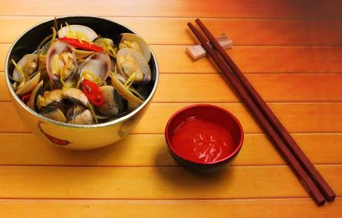Clam soup Foto stock