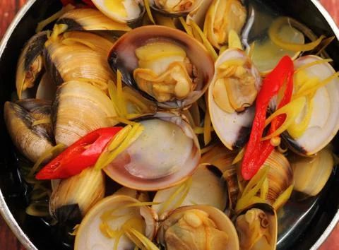 Clam soup Stock Photos