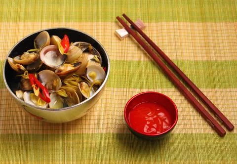 Clam soup Stock Photos