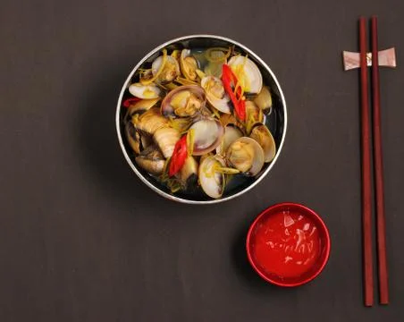 Clam soup Foto stock