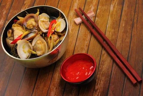 Clam soup Stock Photos