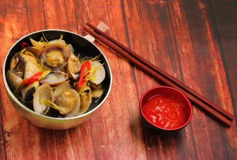 Clam soup Stock Photos