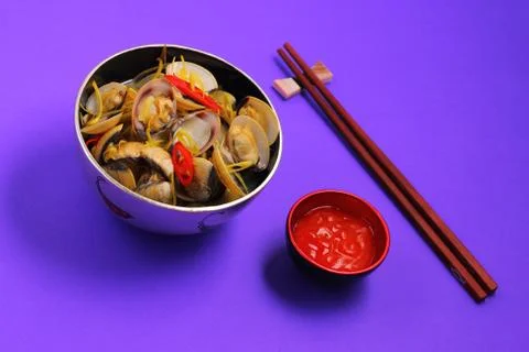 Clam soup Foto stock