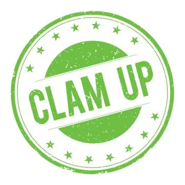 CLAM-UP stamp sign Stock Illustration