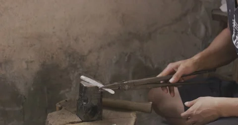 Clamp and hammer on sledge Stock Footage 141366148