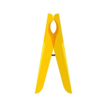Clamp clothes pin icon flat isolated vector Illustrazione stock