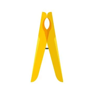 Clamp clothes pin icon flat isolated Stock Illustration
