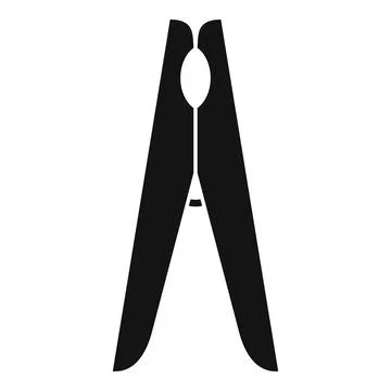 Clamp clothes pin icon, simple style イラスト素材