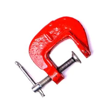 Clamp compression tool isolated on white. Work clamp or Professi Stock Photos