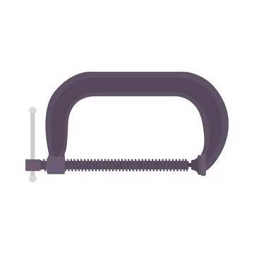 Clamp Flat Illustration. Clean Icon Design Element on Isolated White Backgrou Illustrazione stock