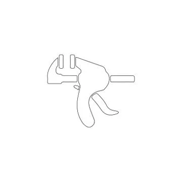 Clamp. flat vector icon Stock Illustration