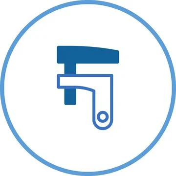 Clamp icon design suitable for mechanical engineering and construction illu.. Stock Illustration