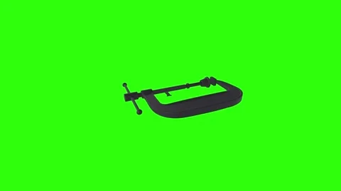 Clamp isolated on green background Stock-Footage 306863227