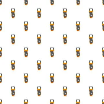 Clamp meter electrical measurement tool seamless pattern イラスト素材