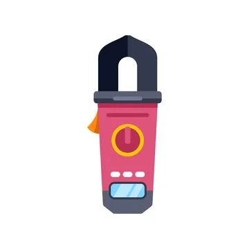 Clamp meter measuring current and voltage icon Illustrazione stock