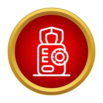 Clamp meter measuring current or electrical diagnosis icon Stock Illustration