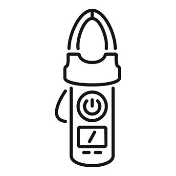 Clamp meter measuring electric current outline icon Illustrazione stock