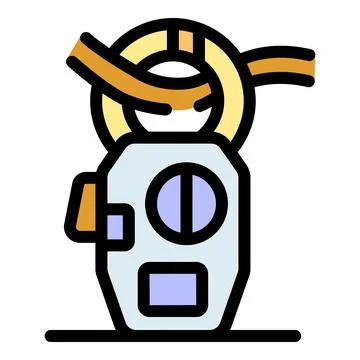 Clamp meter measuring electrical current flowing through cable Stock Illustration