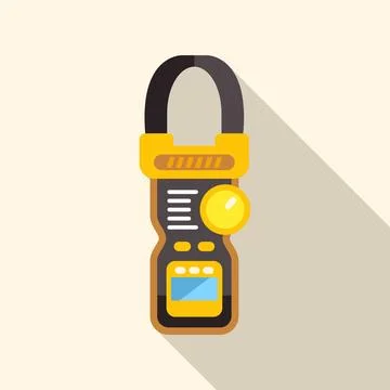Clamp meter measuring electrical current flat design icon Illustrazione stock