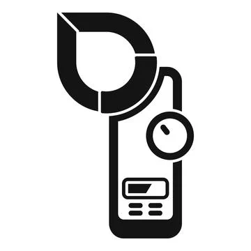 Clamp meter measuring electrical current icon Stock Illustration
