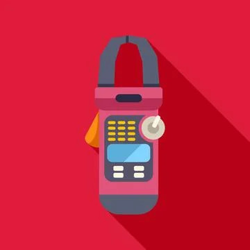 Clamp meter measuring electrical current flat illustration Stock Illustration