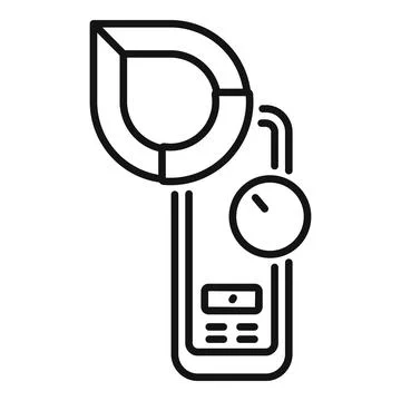 Clamp meter measuring electrical current line icon Stock Illustration