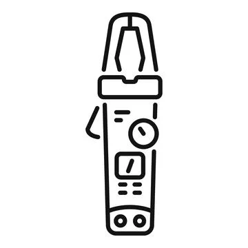 Clamp meter measuring electrical current diagnostic tool Stock Illustration